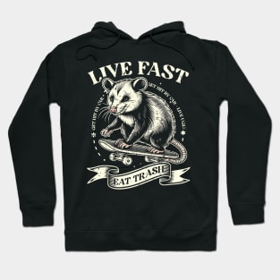 Live Fast - Eat Trash - Get Hit By Car Hoodie